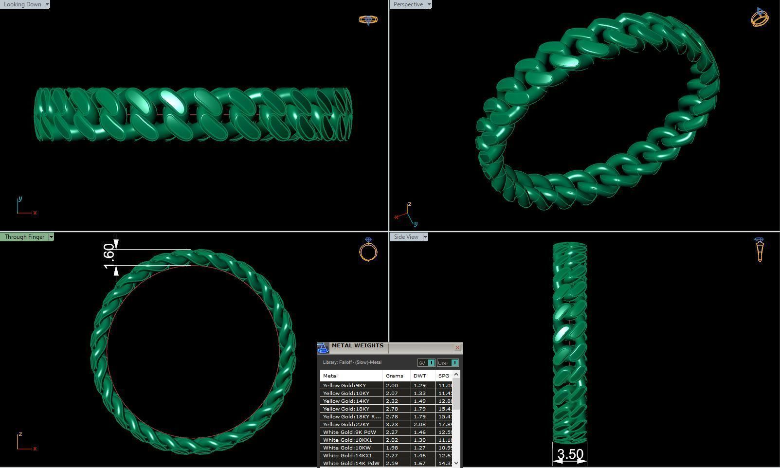 Band chain ring printable 3d model 3D print model_1
