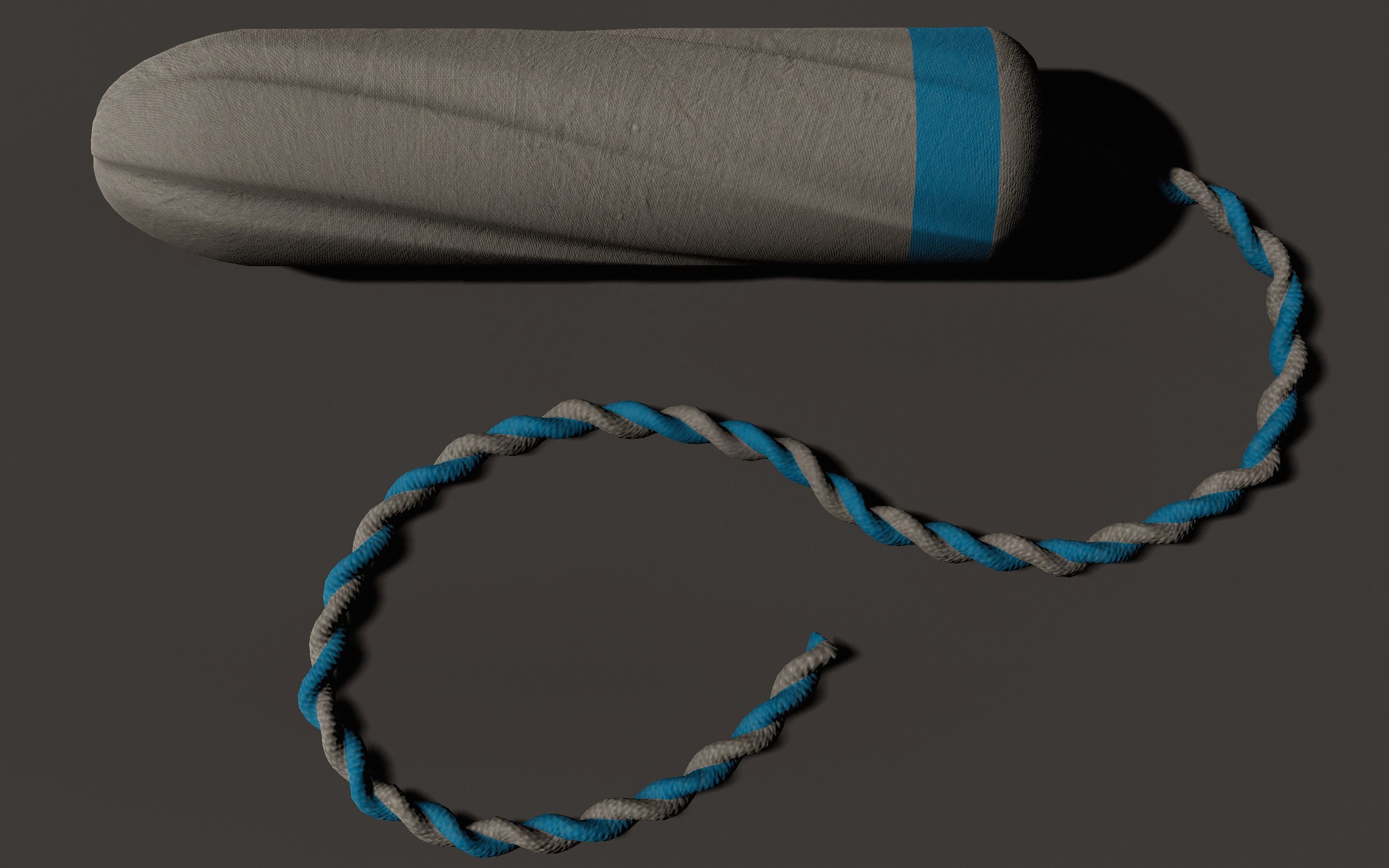 Tampon Low-poly 3D model_1