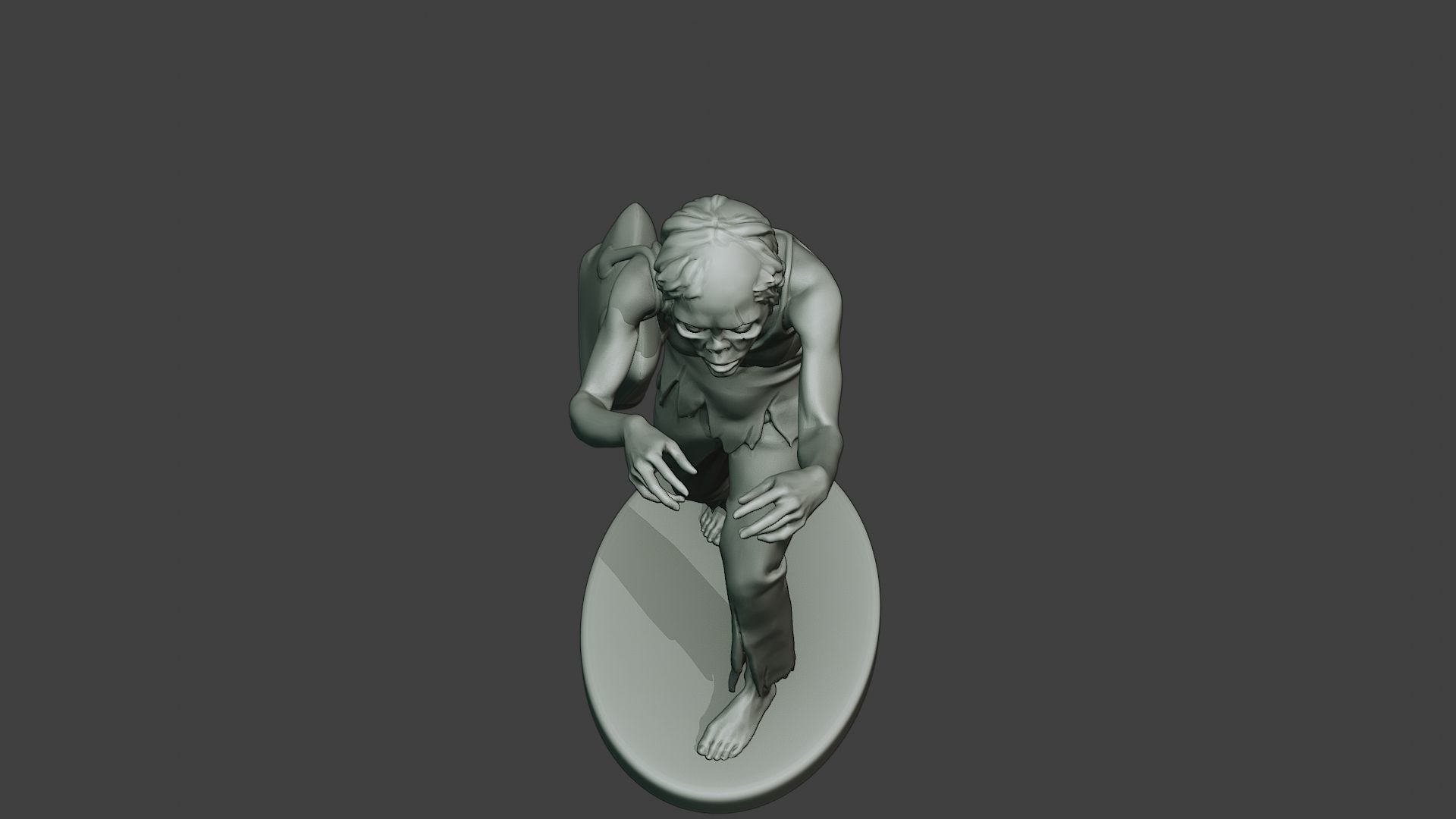 Casual Zombie Female CZ1 0001 3D print model_14
