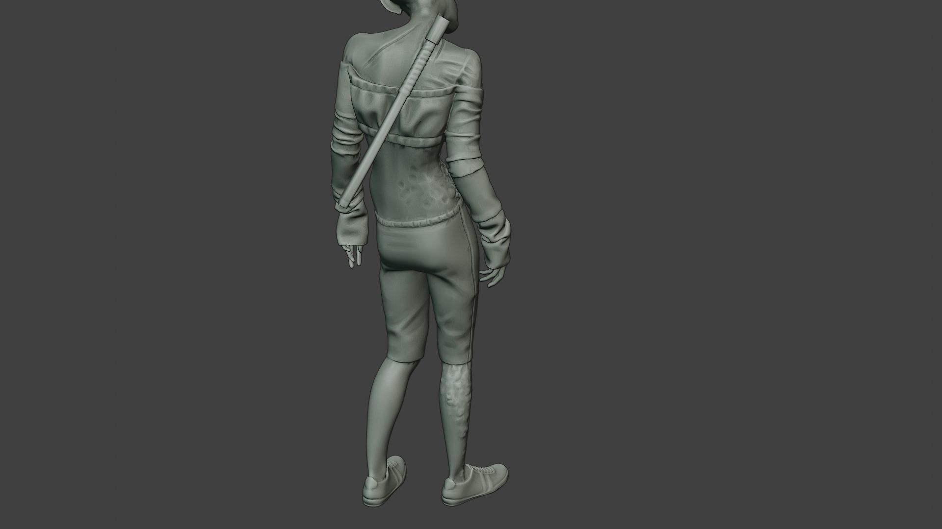Casual Zombie Female CZ1 0002 3D print model_24