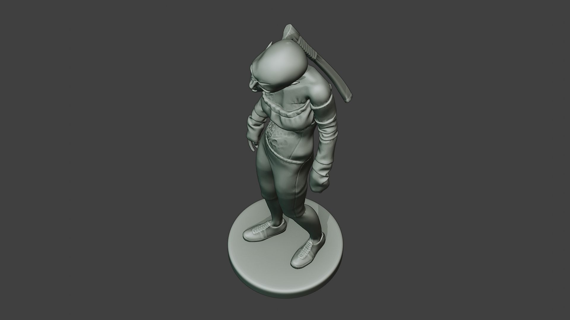 Casual Zombie Female CZ1 0002 3D print model_15