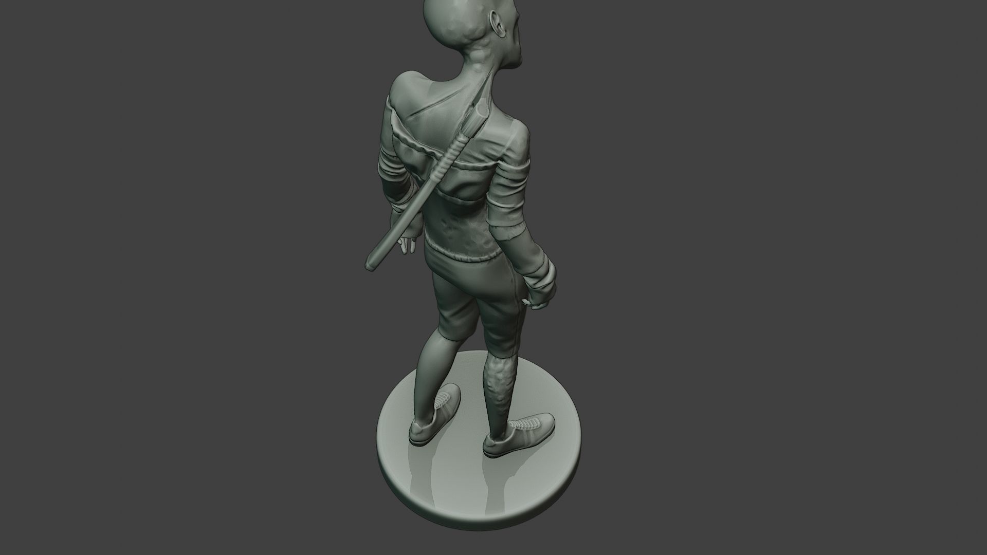 Casual Zombie Female CZ1 0002 3D print model_22