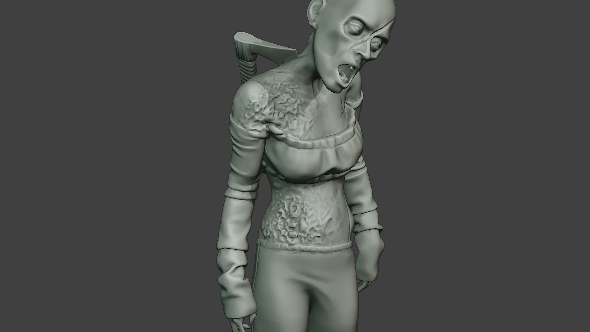 Casual Zombie Female CZ1 0002 3D print model_19