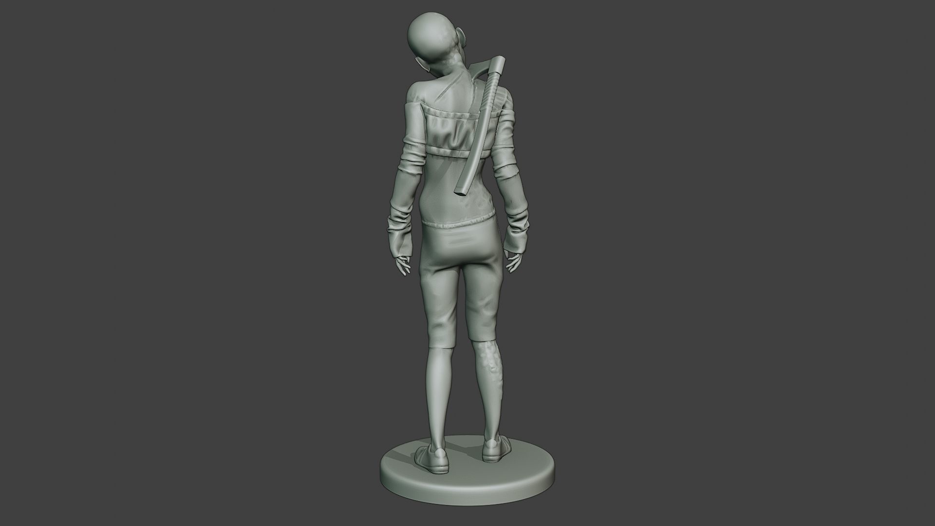 Casual Zombie Female CZ1 0002 3D print model_6