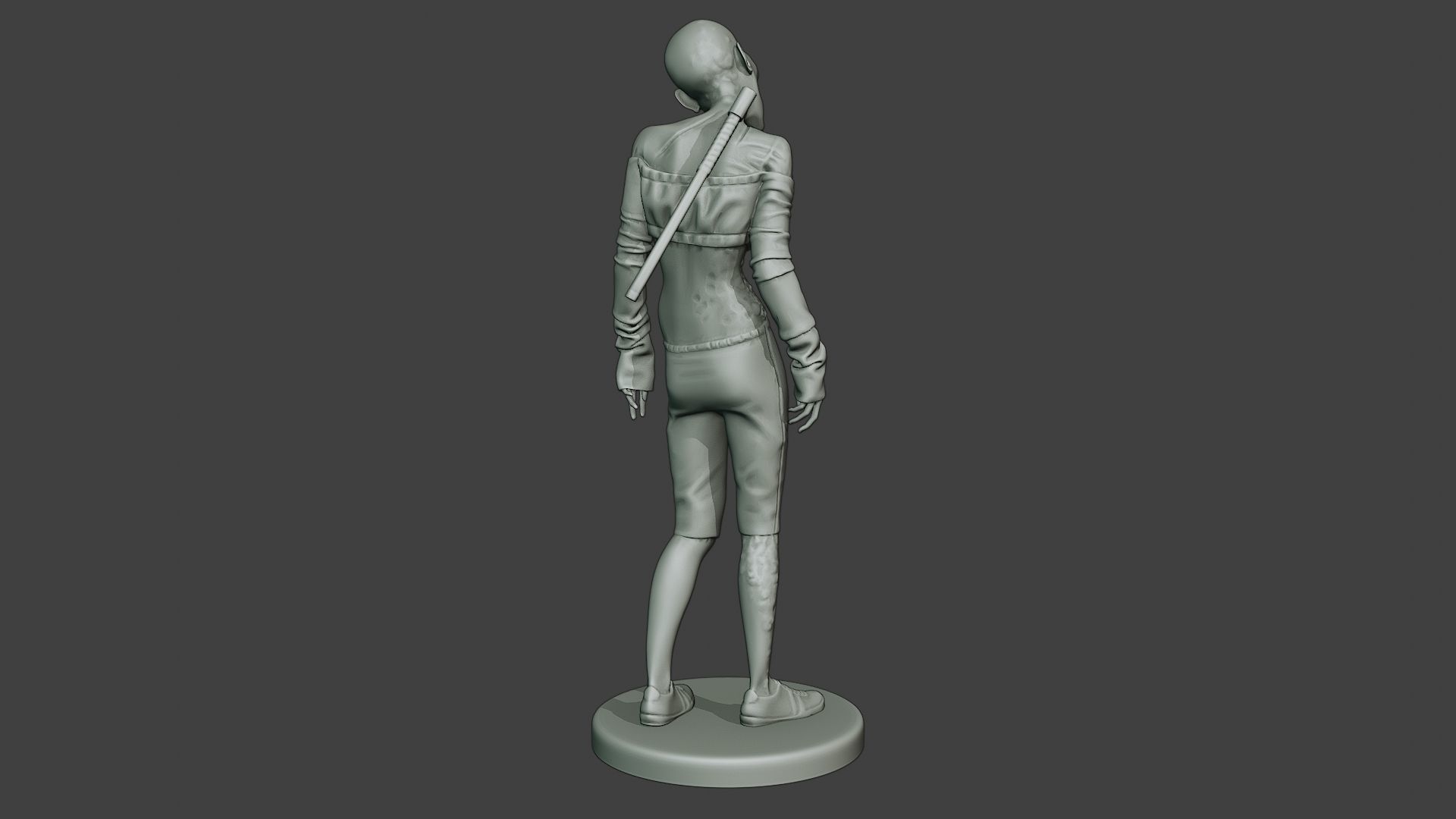 Casual Zombie Female CZ1 0002 3D print model_7