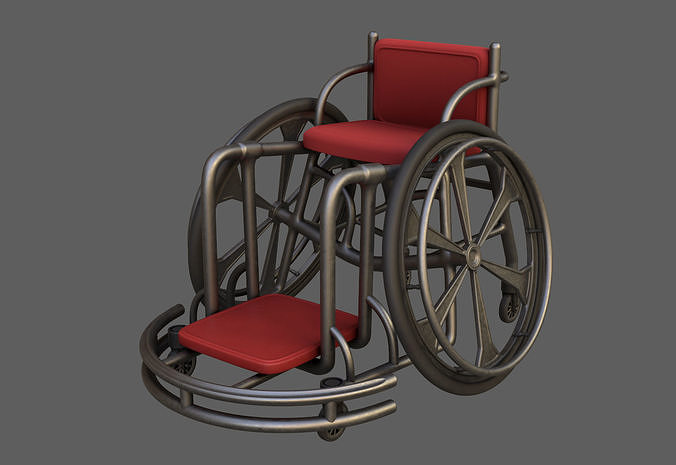 SubD - Stylized Wheelchair 3D model