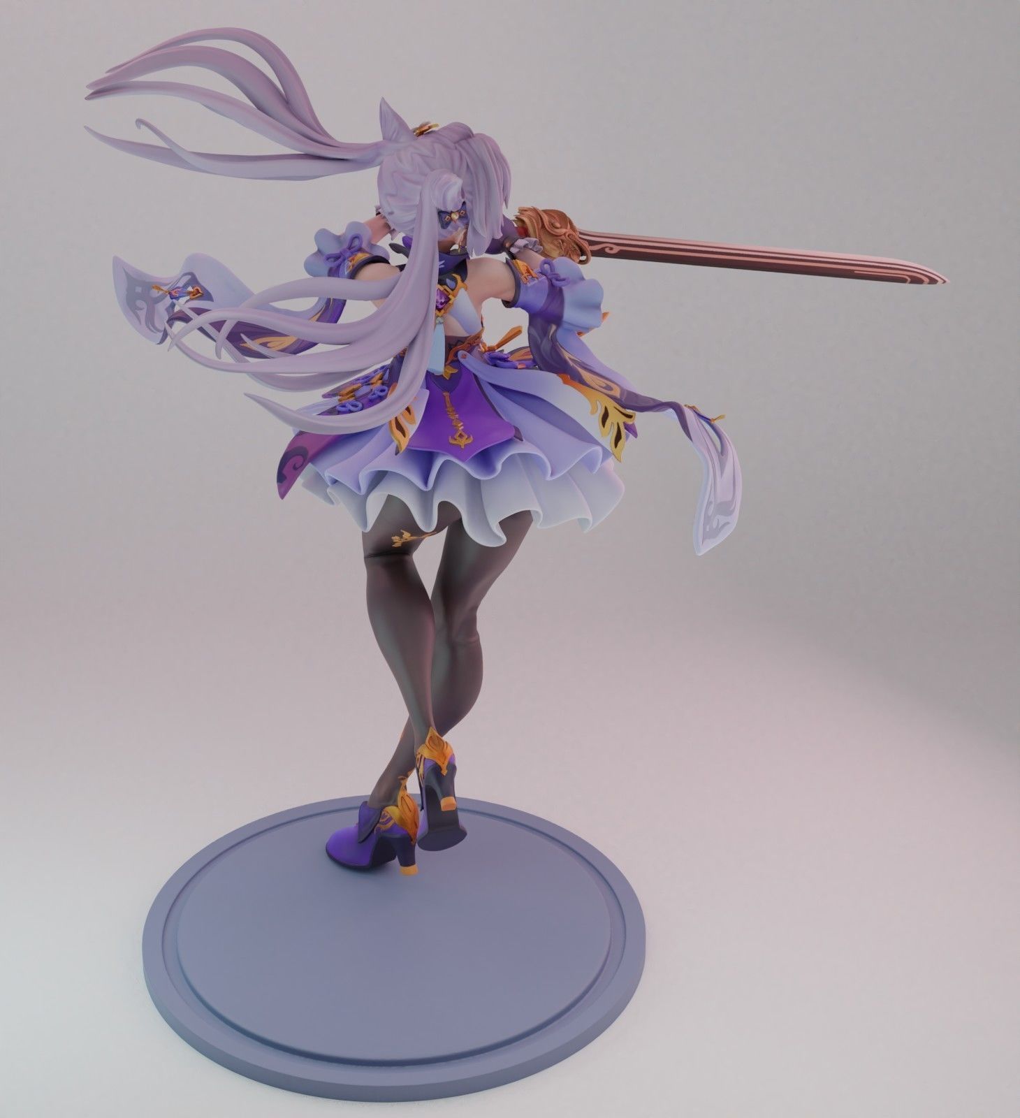 genshin keqing 3D print model_5