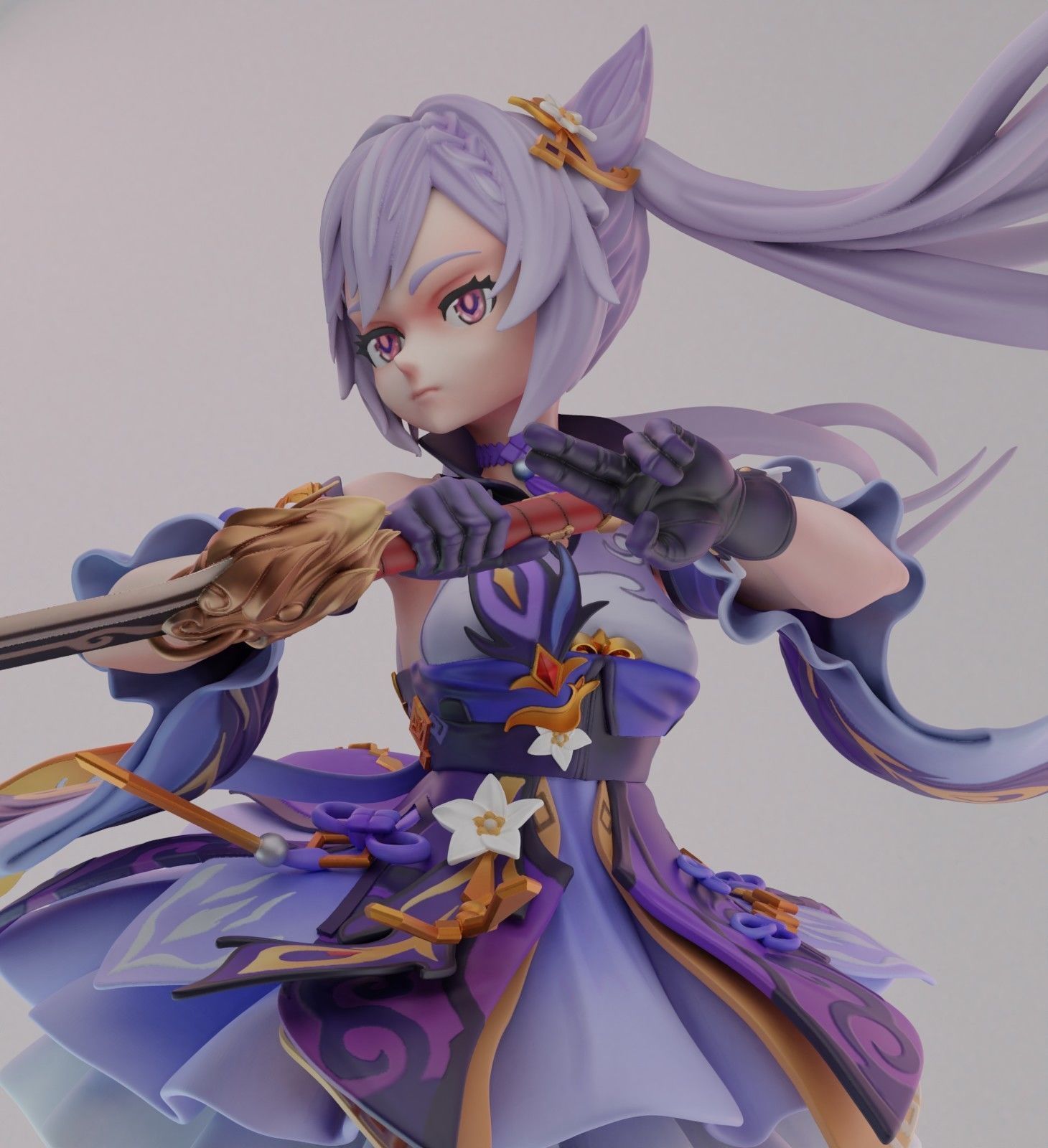 genshin keqing 3D print model_2