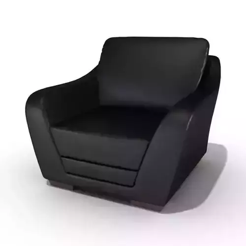 Contemporary Black Leather Chair