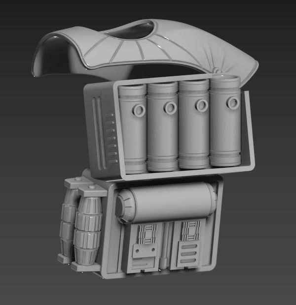 6 inch Artillery Trooper figure acceessories 3d print STL files 3D print model_1