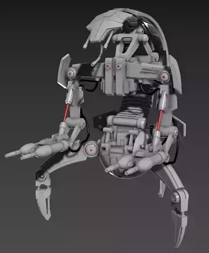 6inch scale Droideka articulation files for 3d printing 3D print model