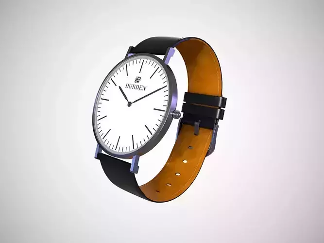 Wrist watch 3D model - White