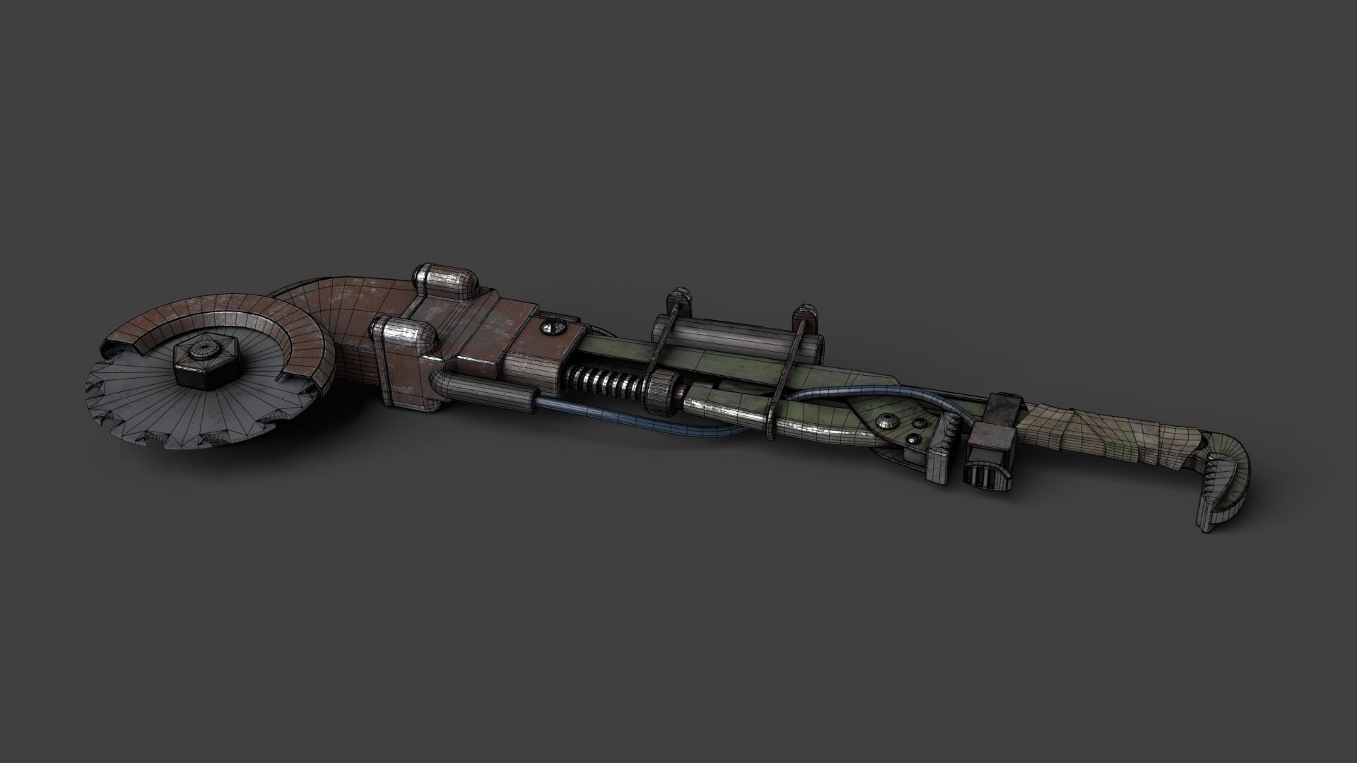 Modifiable Strike Weapon 17 Low-poly 3D model_15