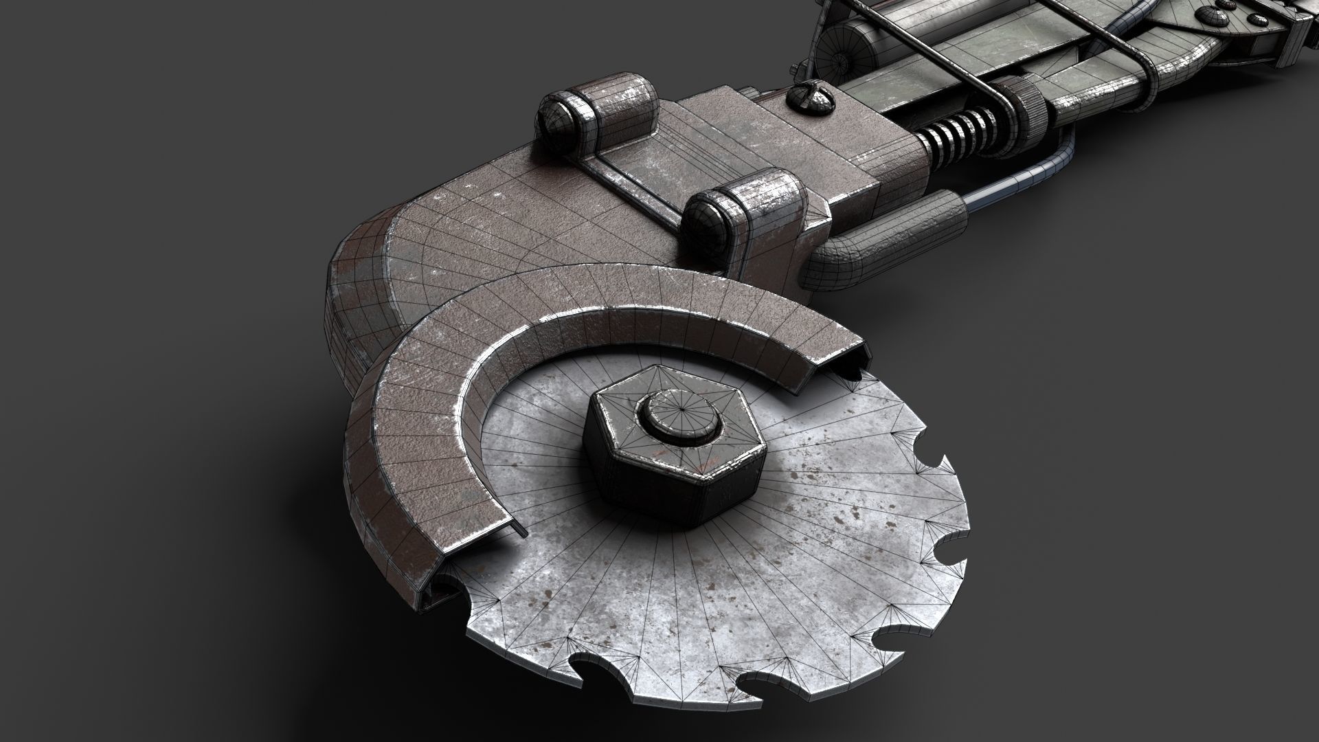 Modifiable Strike Weapon 17 Low-poly 3D model_18