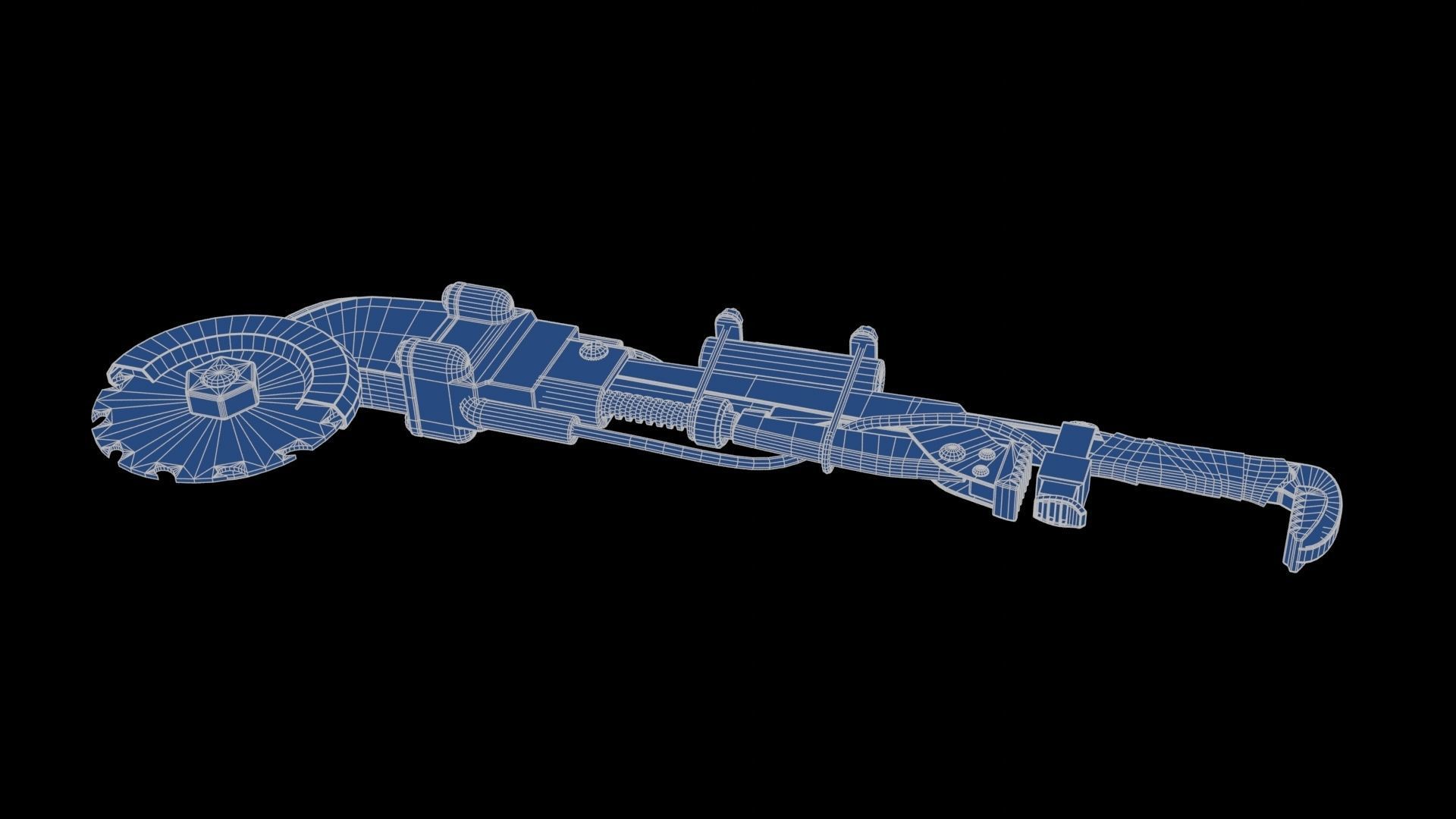 Modifiable Strike Weapon 17 Low-poly 3D model_25