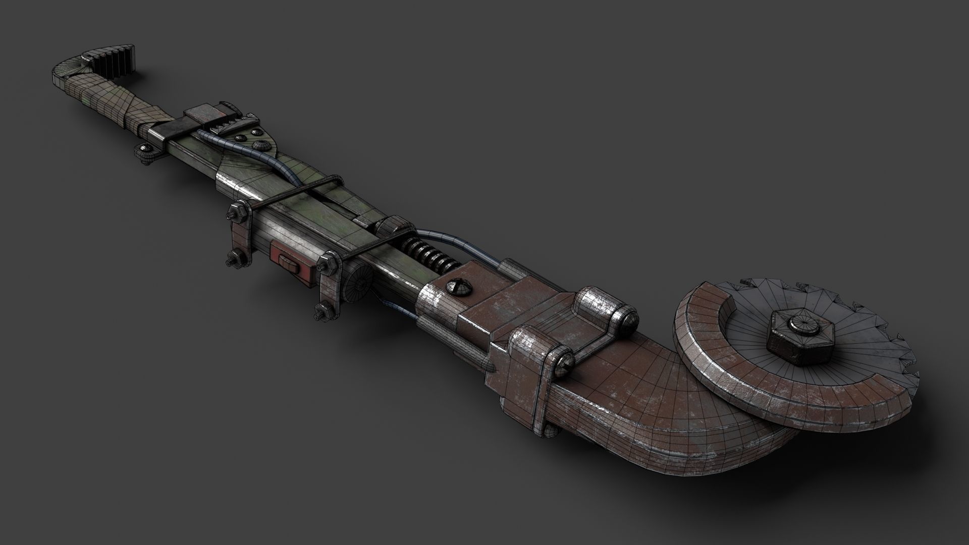 Modifiable Strike Weapon 17 Low-poly 3D model_11