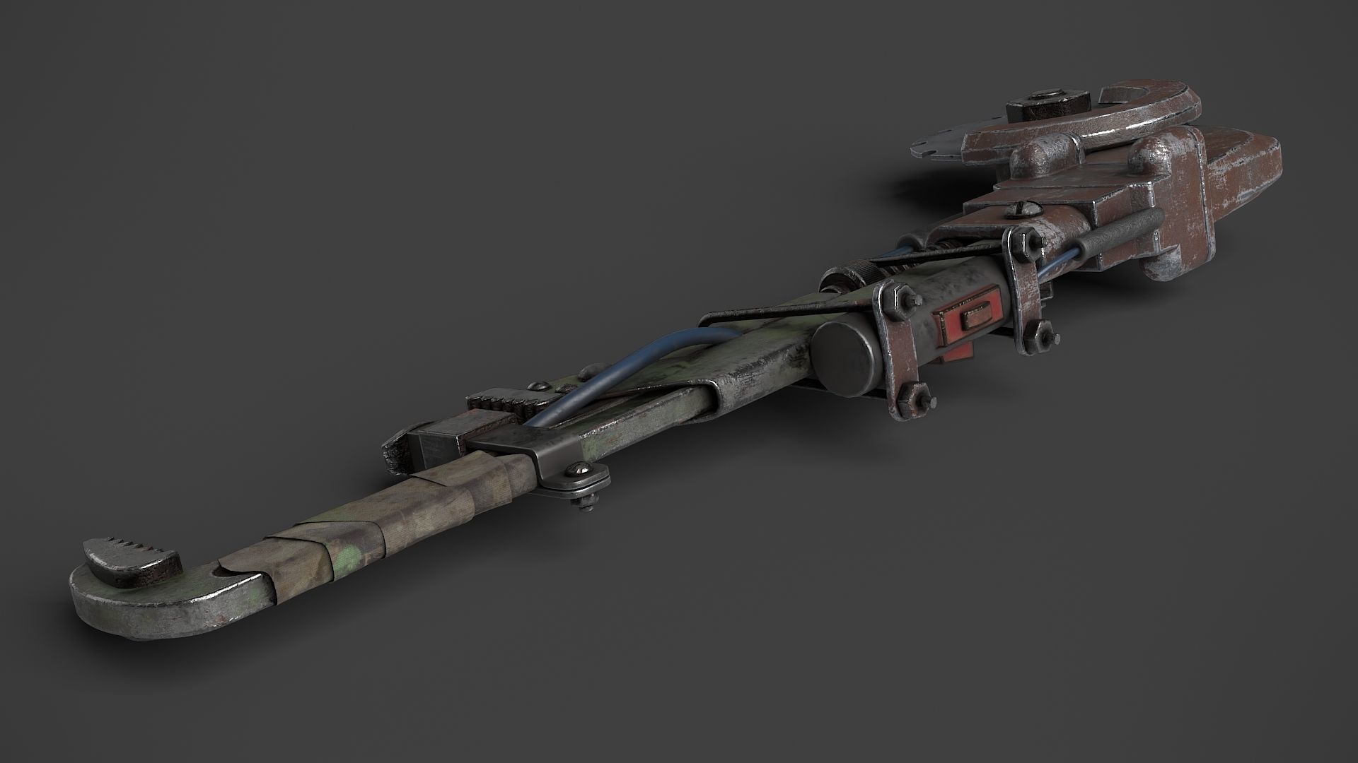 Modifiable Strike Weapon 17 Low-poly 3D model_6