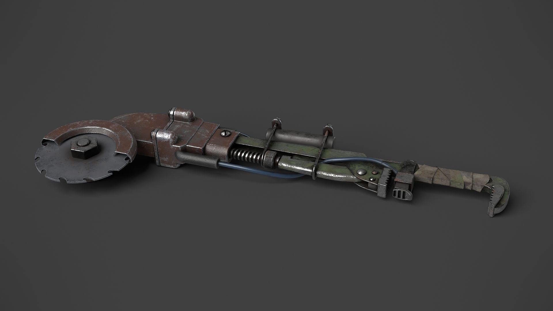 Modifiable Strike Weapon 17 Low-poly 3D model_5