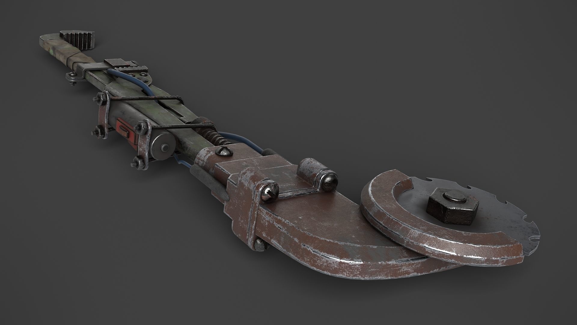 Modifiable Strike Weapon 17 Low-poly 3D model_4