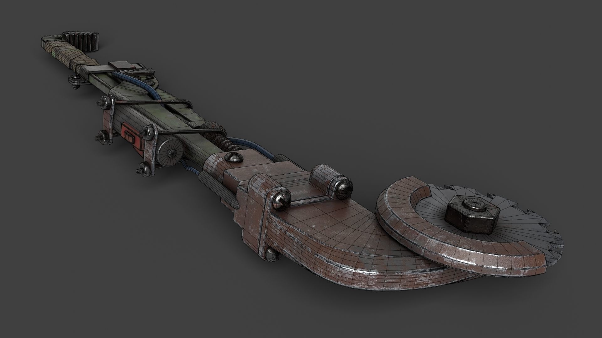 Modifiable Strike Weapon 17 Low-poly 3D model_14