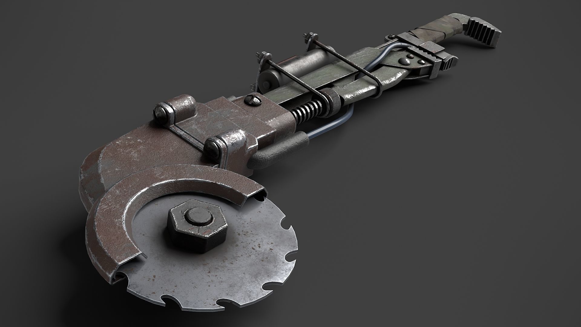 Modifiable Strike Weapon 17 Low-poly 3D model_3