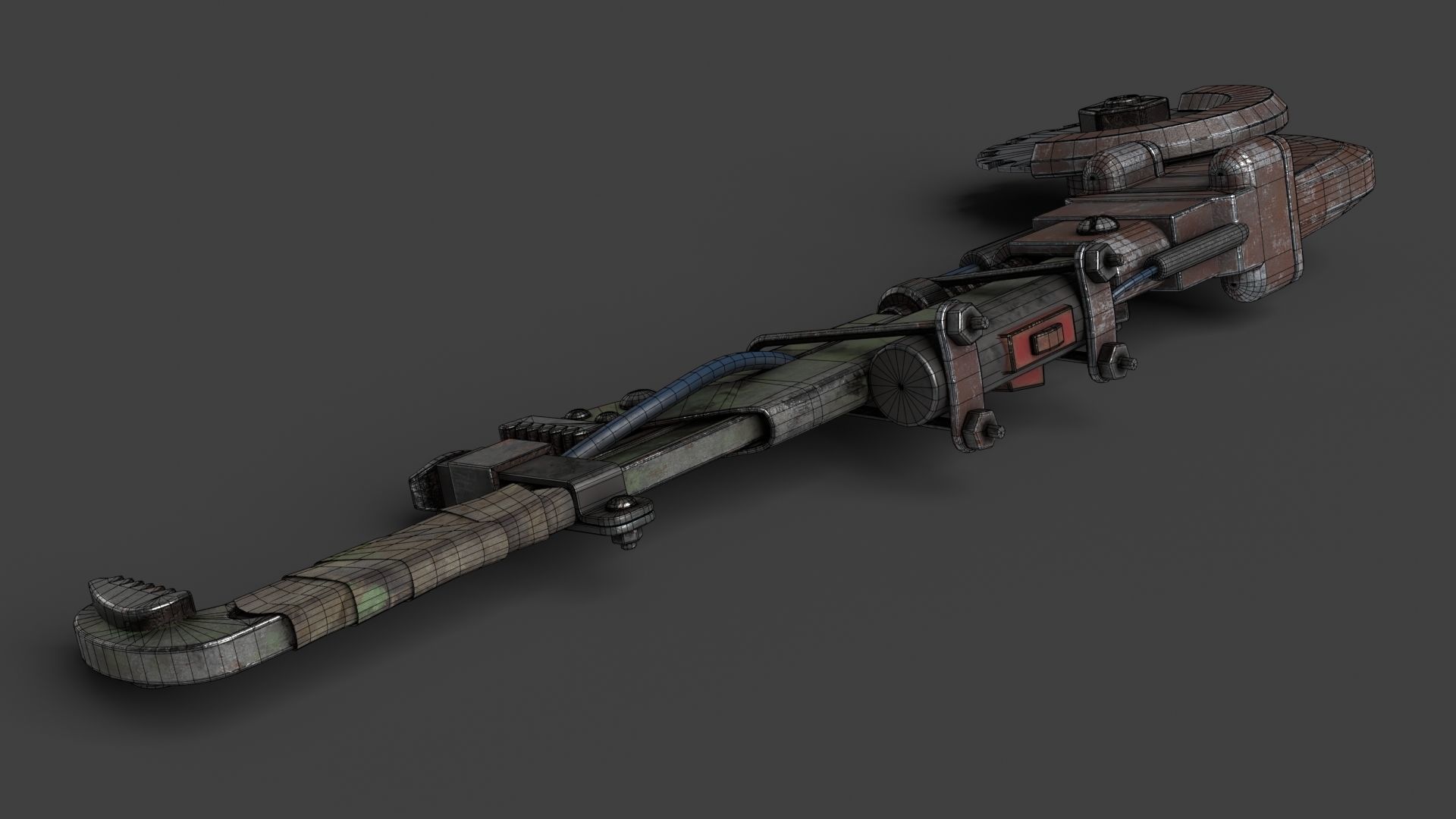 Modifiable Strike Weapon 17 Low-poly 3D model_16