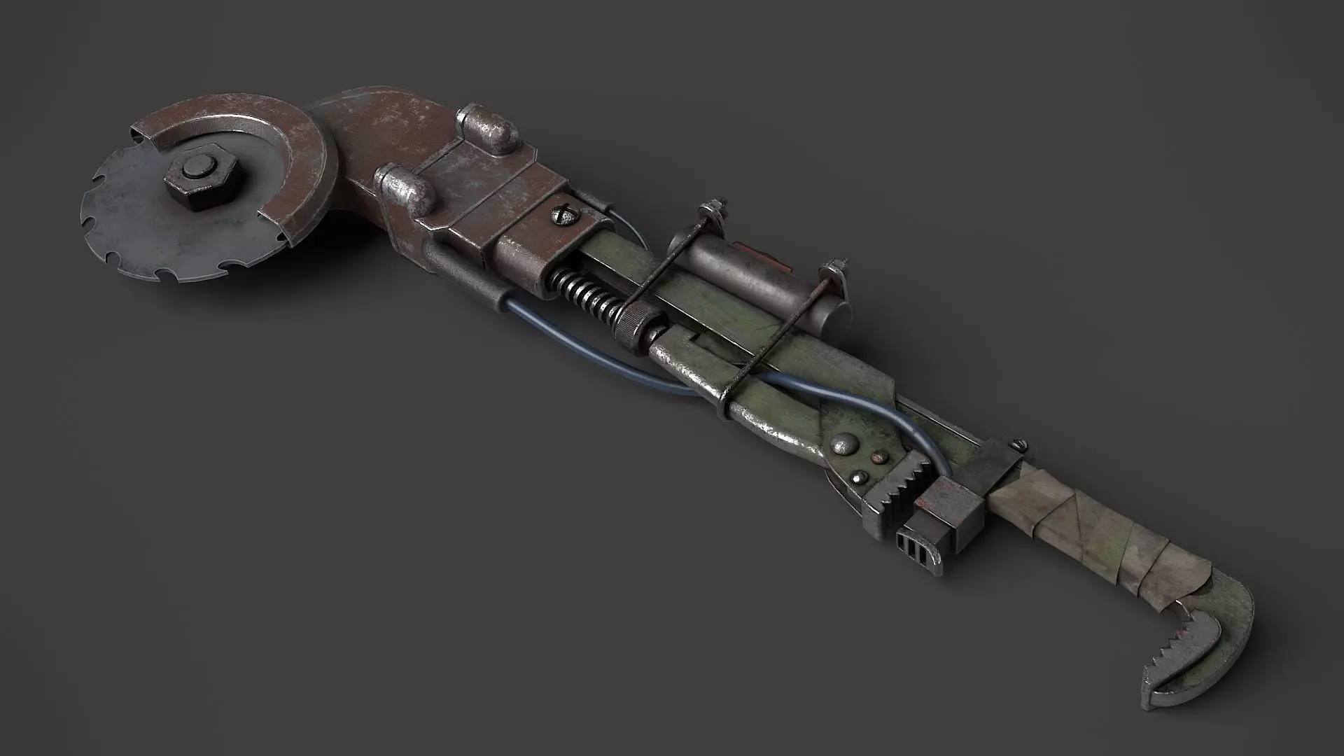 Modifiable Strike Weapon 17 Low-poly 3D model_0