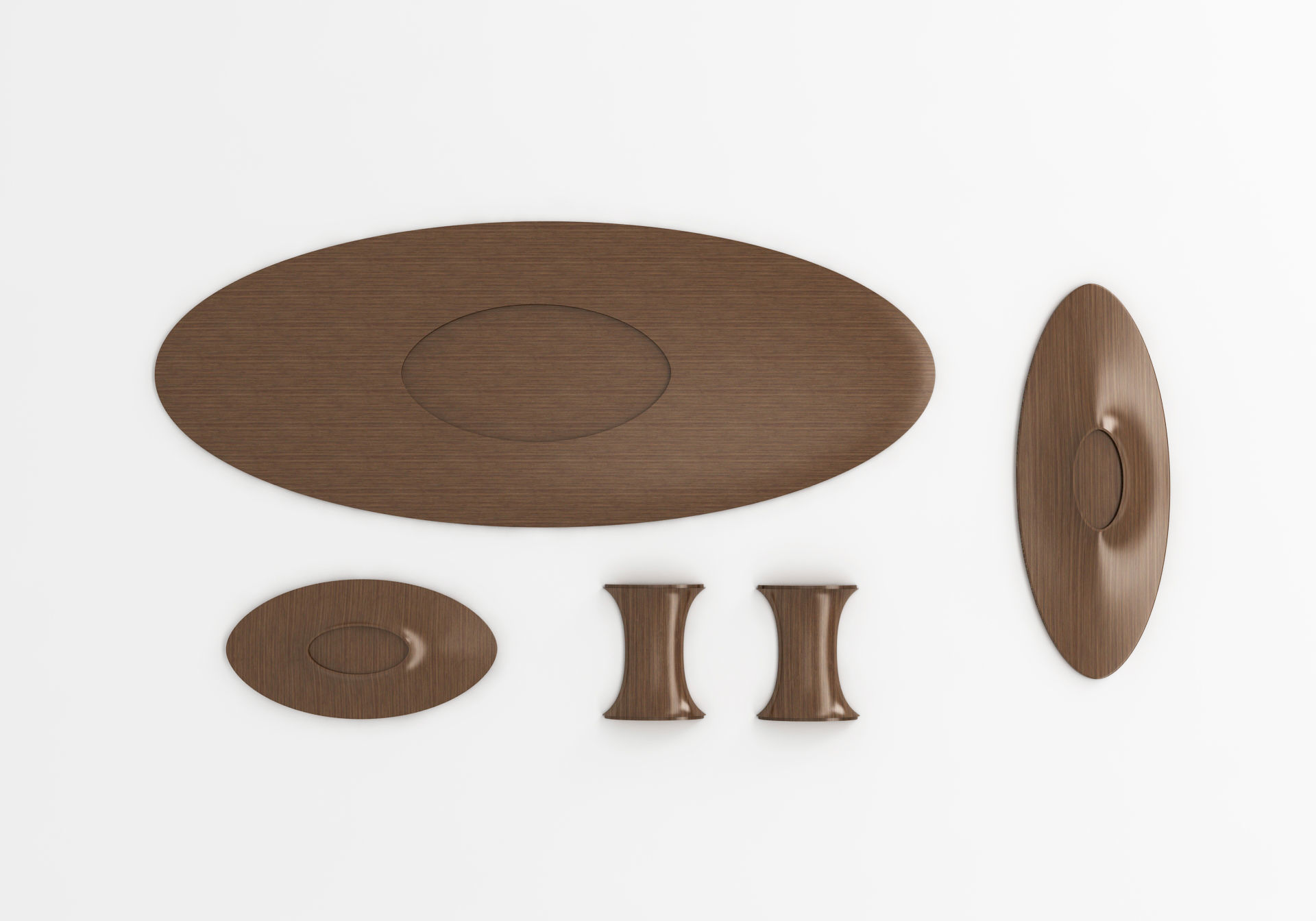Oval table for CNC 3D model_3