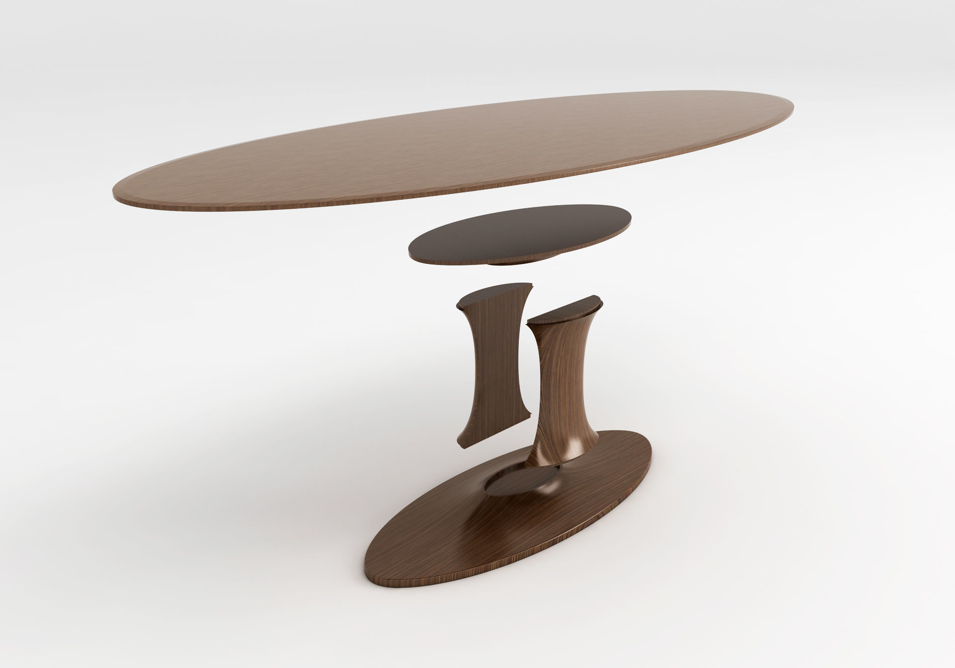 Oval table for CNC 3D model_4