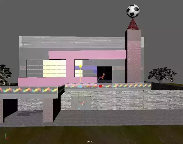 luxury house full 3D model  3D print model