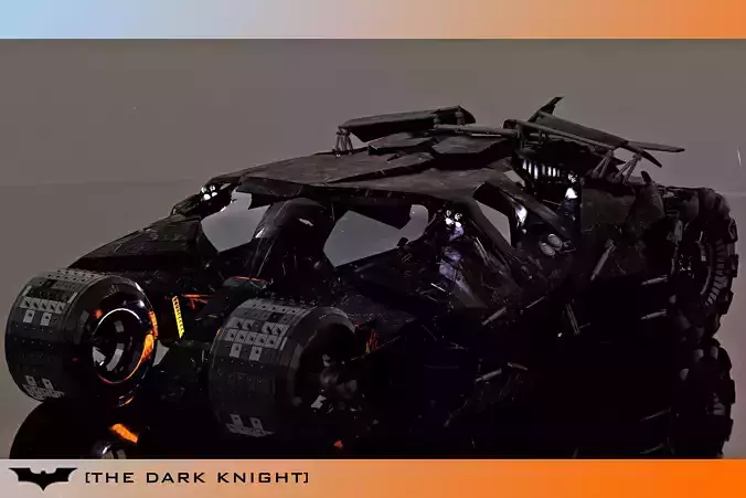 Bat mobile PBR Low-poly 3D model