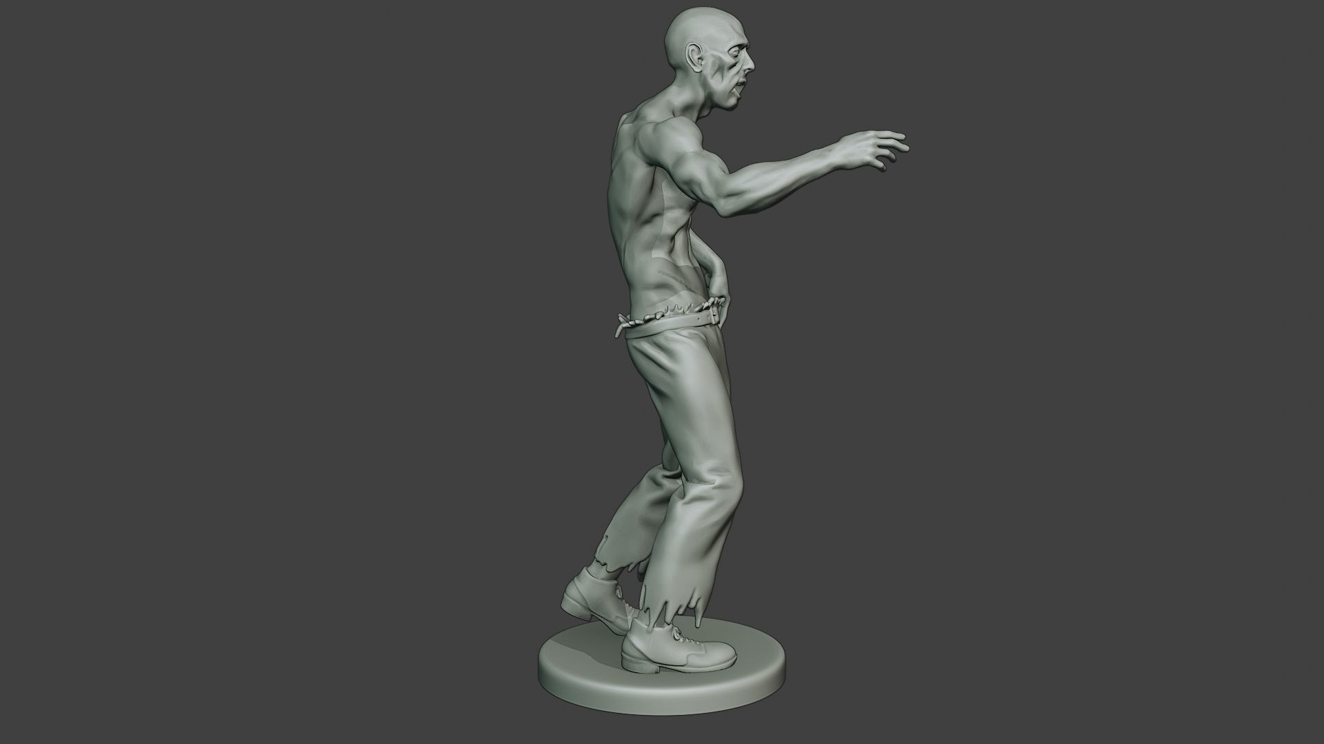 Casual Zombie Male CZ1 0001 3D print model_9