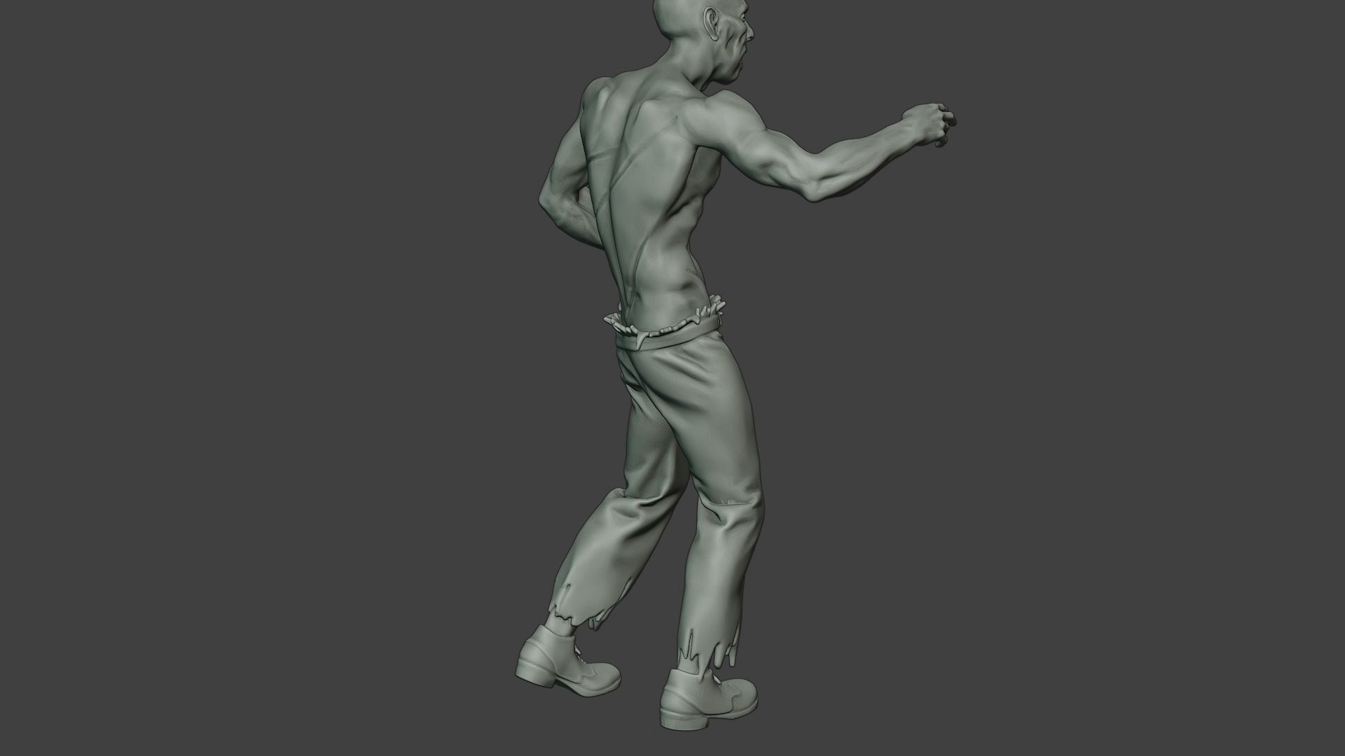 Casual Zombie Male CZ1 0001 3D print model_31