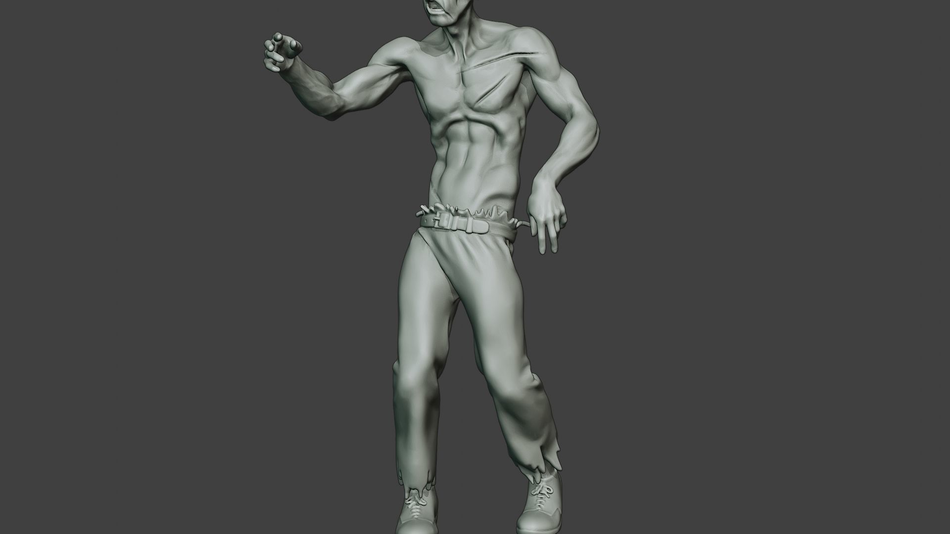 Casual Zombie Male CZ1 0001 3D print model_27