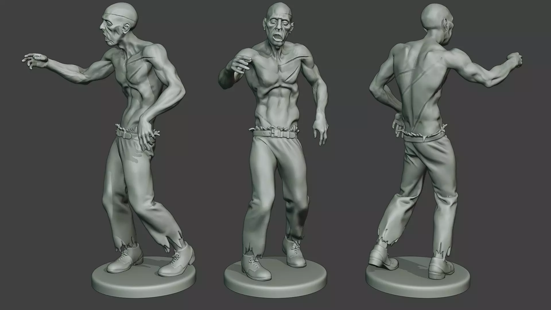 Casual Zombie Male CZ1 0001 3D print model_0