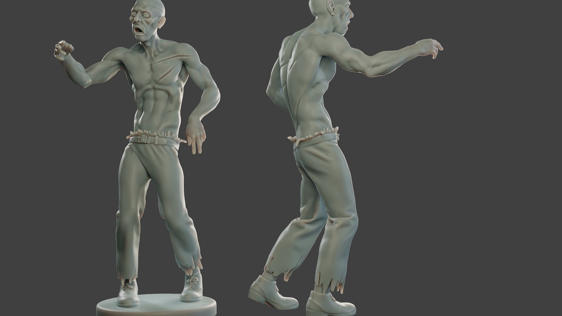 Casual Zombie Male CZ1 0001 3D print model_1