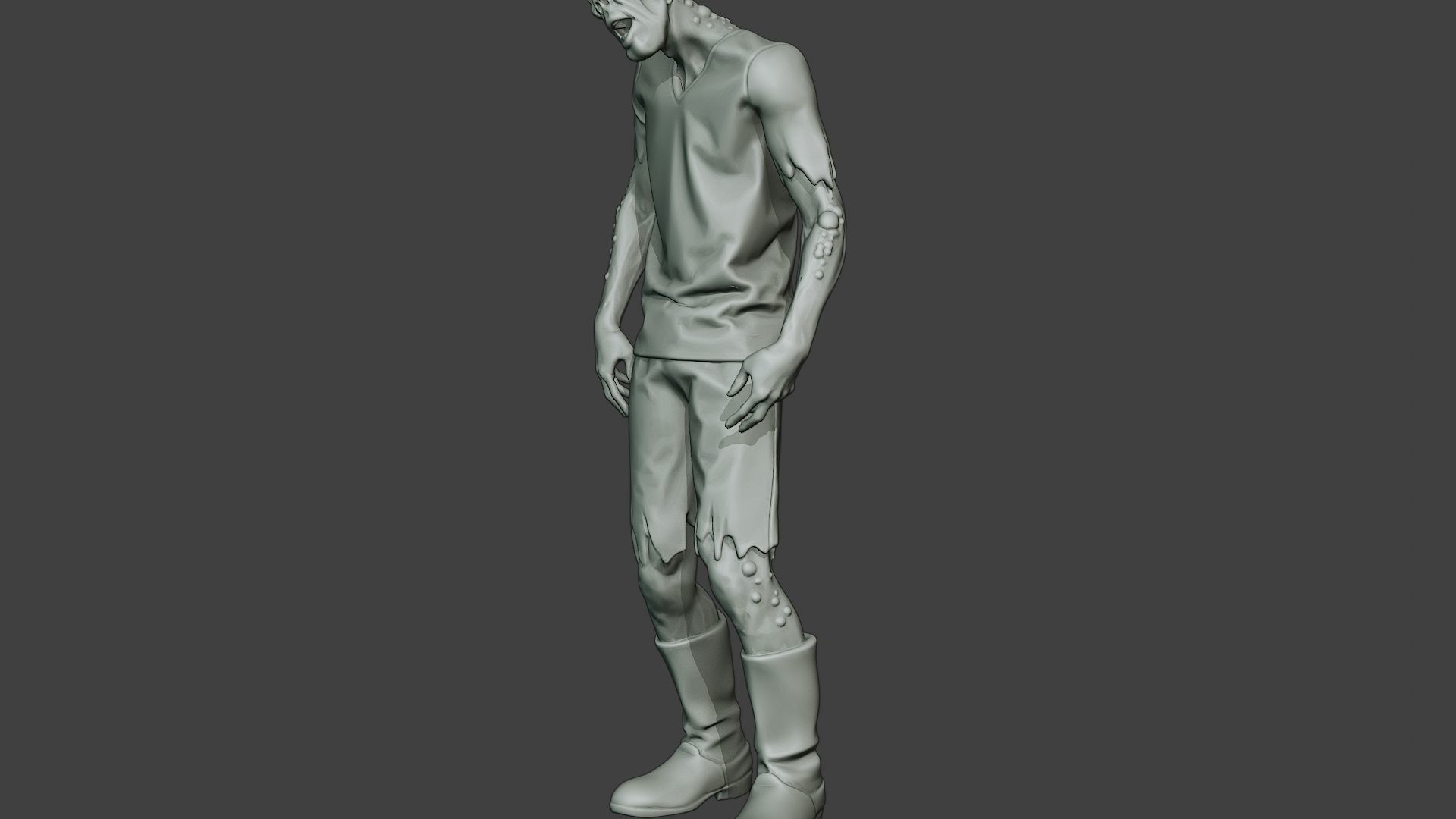 Casual Zombie Male CZ1 0002 3D print model_27