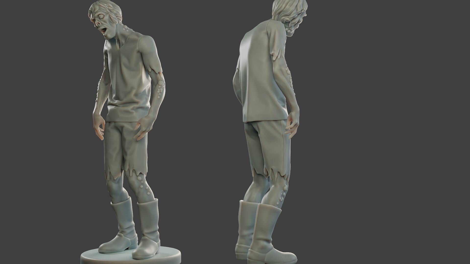 Casual Zombie Male CZ1 0002 3D print model_1