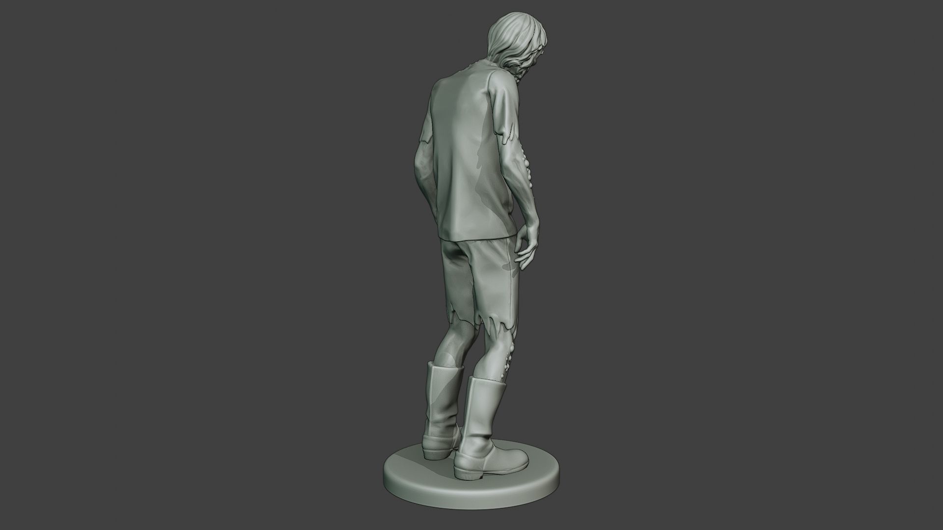 Casual Zombie Male CZ1 0002 3D print model_7