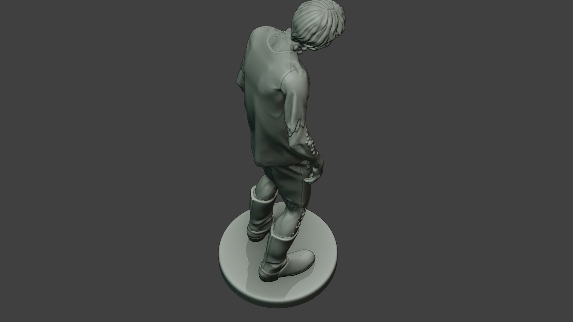 Casual Zombie Male CZ1 0002 3D print model_22