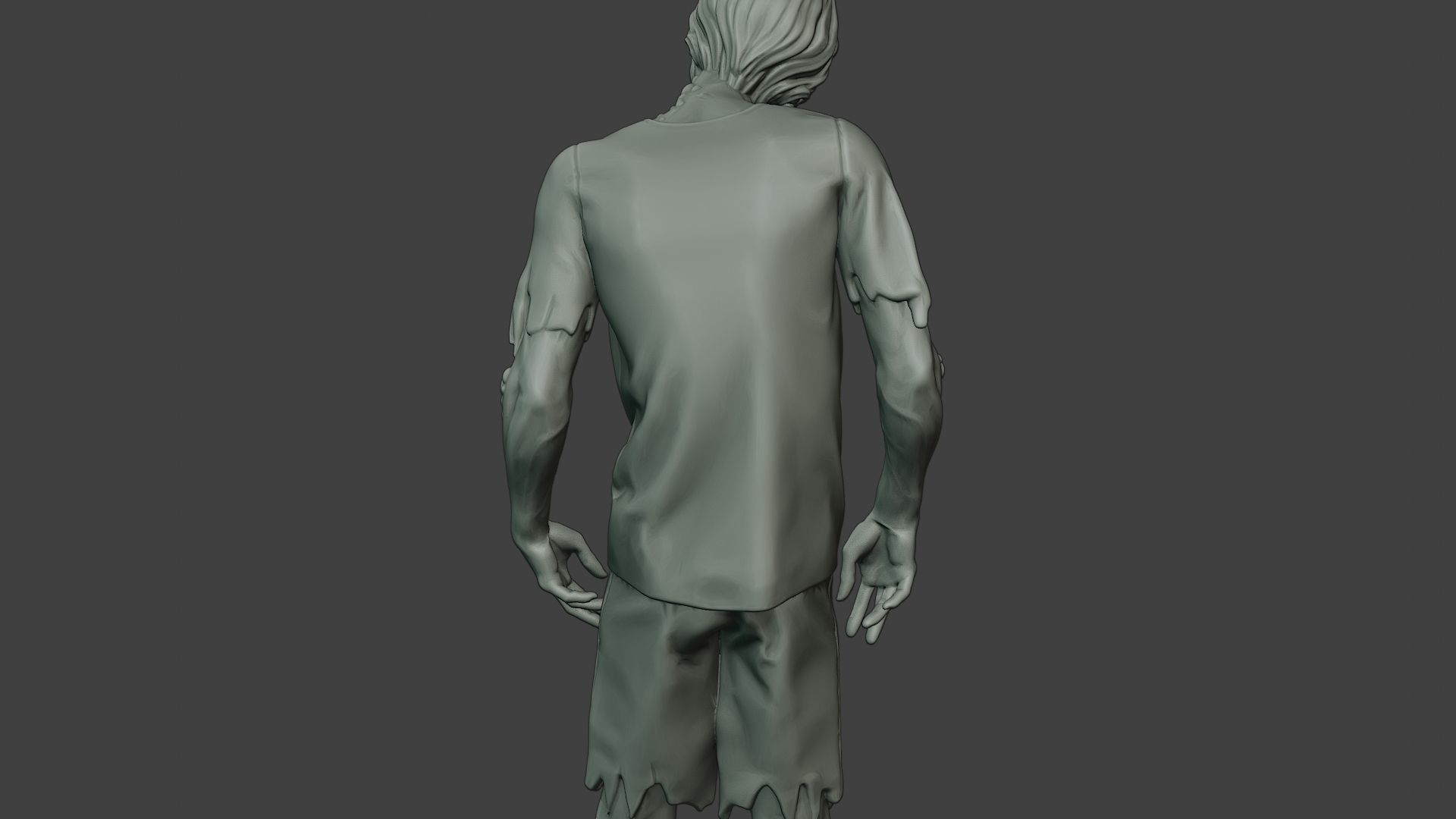 Casual Zombie Male CZ1 0002 3D print model_21