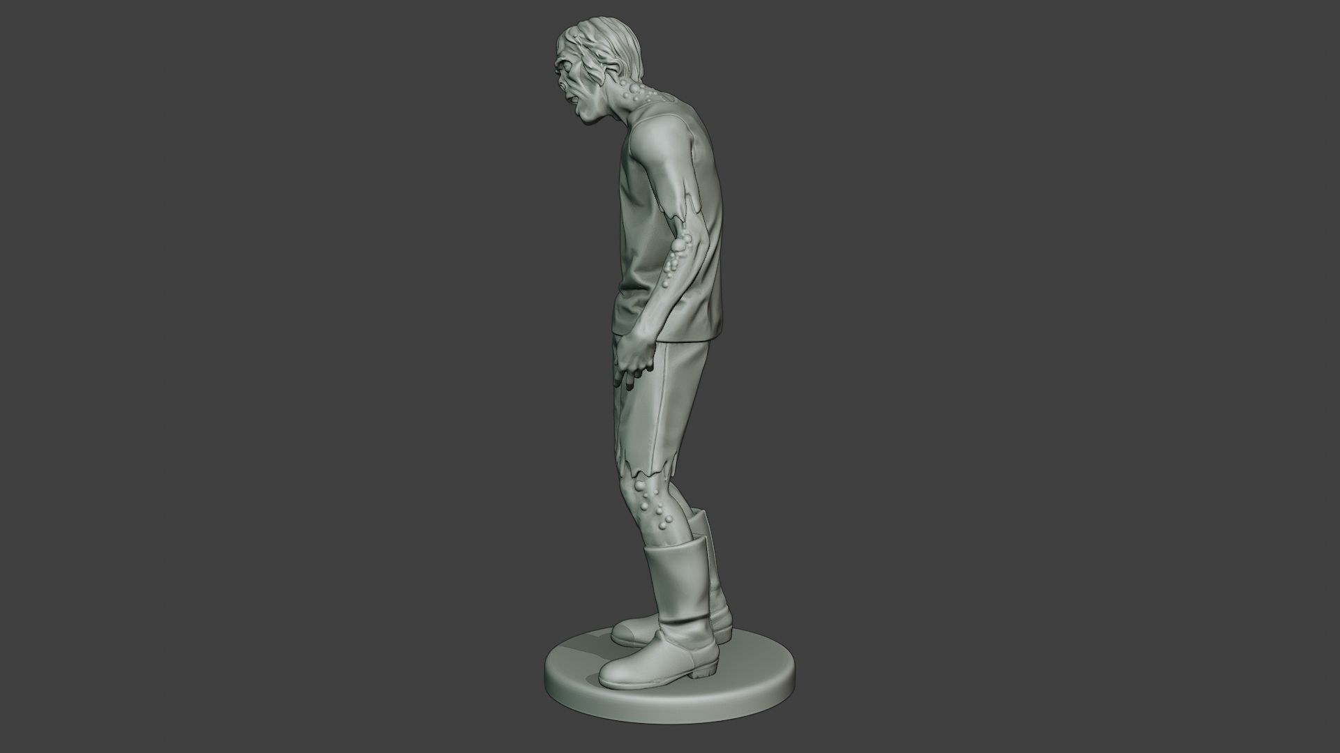 Casual Zombie Male CZ1 0002 3D print model_3