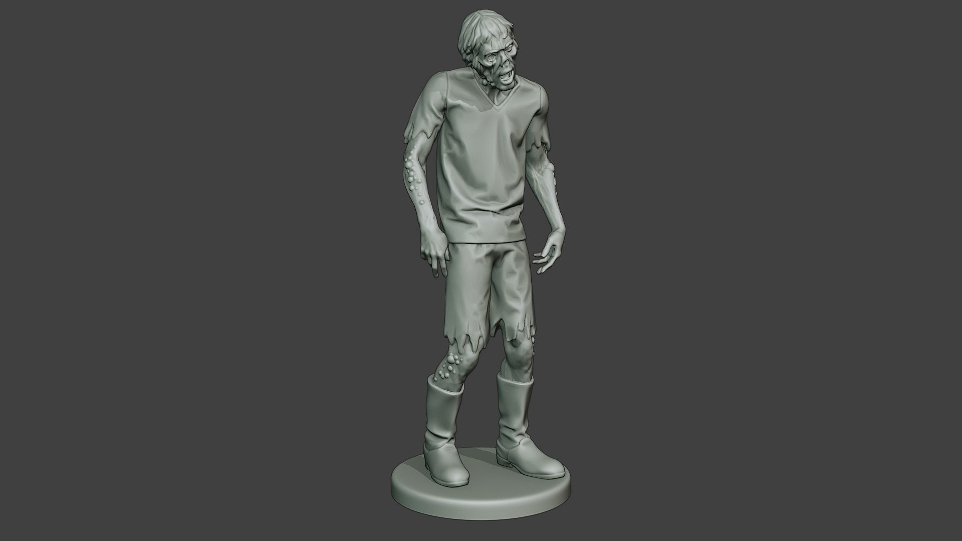 Casual Zombie Male CZ1 0002 3D print model_10