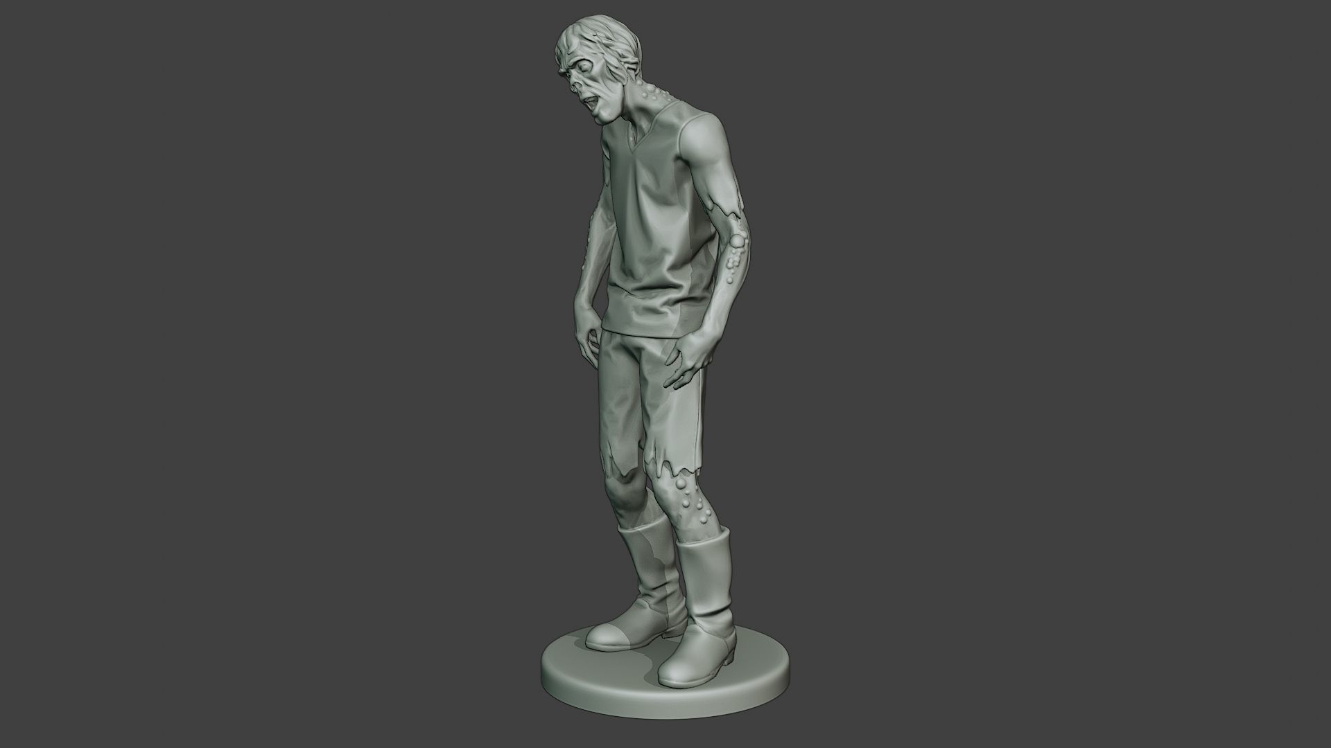 Casual Zombie Male CZ1 0002 3D print model_2