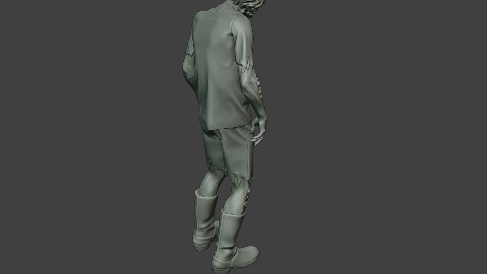 Casual Zombie Male CZ1 0002 3D print model_24