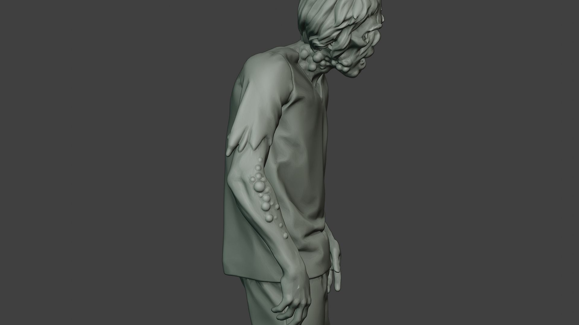 Casual Zombie Male CZ1 0002 3D print model_20