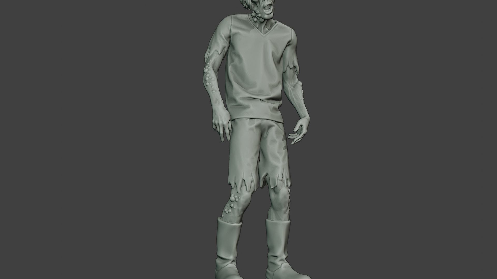 Casual Zombie Male CZ1 0002 3D print model_13