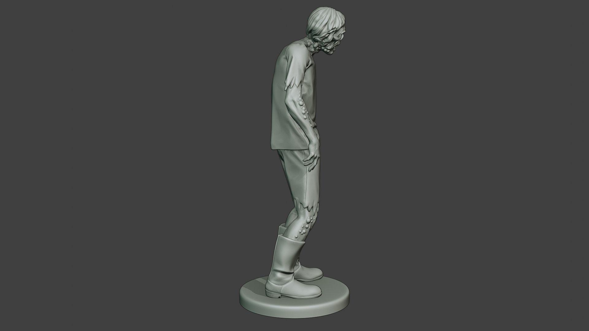 Casual Zombie Male CZ1 0002 3D print model_8