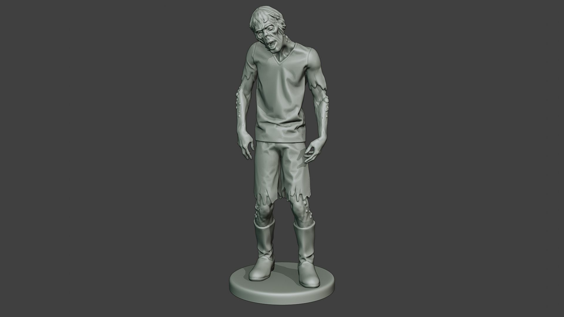 Casual Zombie Male CZ1 0002 3D print model_11
