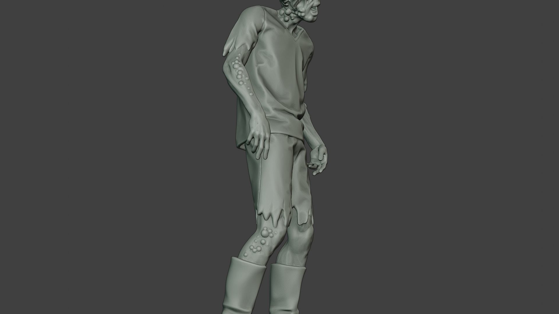 Casual Zombie Male CZ1 0002 3D print model_29